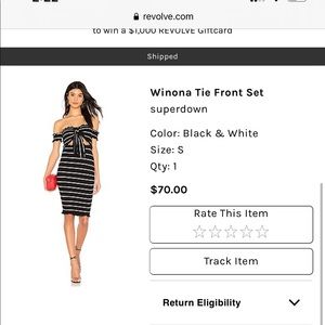 Winona Tie Front Set in Black & White
superdown